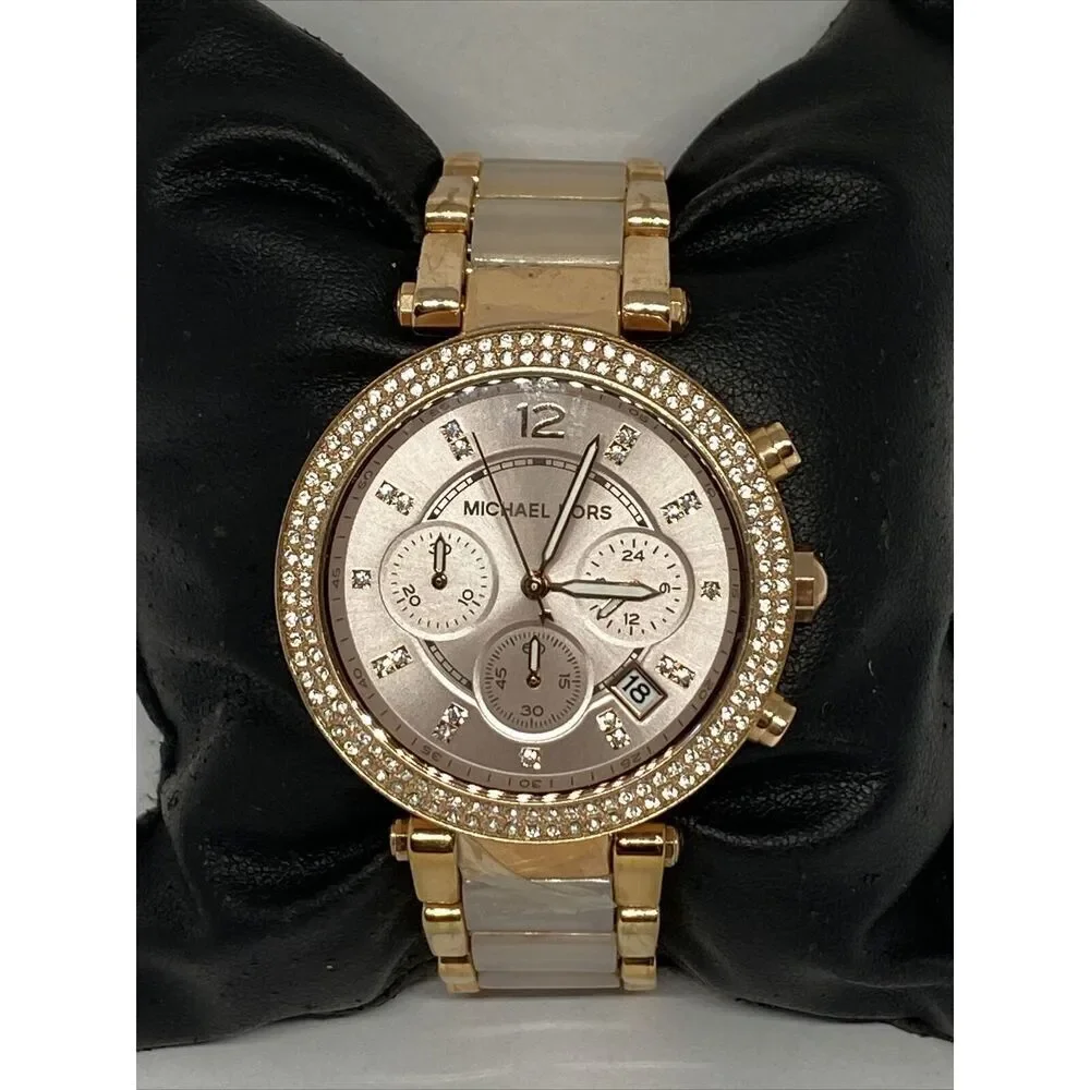 Michael Kors Parker MK5865 Womens Stainless Steel Analog Dial Quartz Watch WO487 - Picture 3 of 12